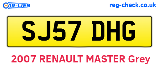 SJ57DHG are the vehicle registration plates.