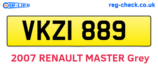 VKZ1889 are the vehicle registration plates.