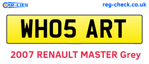 WH05ART are the vehicle registration plates.