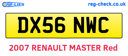 DX56NWC are the vehicle registration plates.