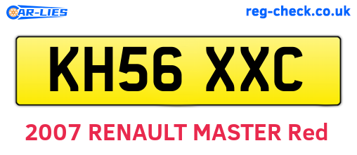 KH56XXC are the vehicle registration plates.