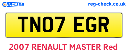 TN07EGR are the vehicle registration plates.