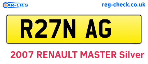 R27NAG are the vehicle registration plates.
