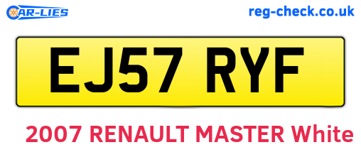 EJ57RYF are the vehicle registration plates.