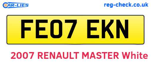 FE07EKN are the vehicle registration plates.