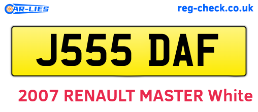 J555DAF are the vehicle registration plates.