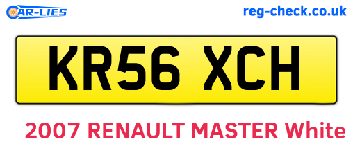 KR56XCH are the vehicle registration plates.