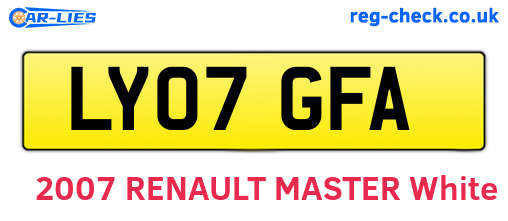 LY07GFA are the vehicle registration plates.