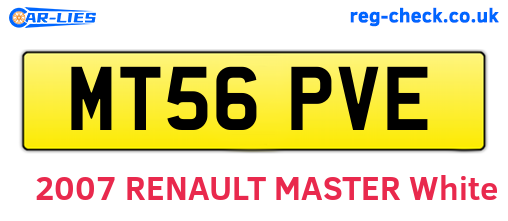 MT56PVE are the vehicle registration plates.