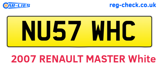 NU57WHC are the vehicle registration plates.