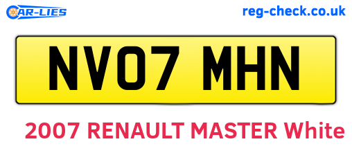 NV07MHN are the vehicle registration plates.