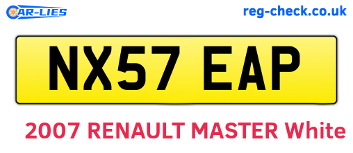 NX57EAP are the vehicle registration plates.