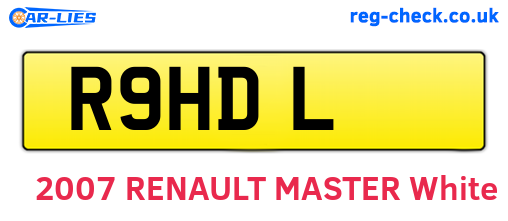 R9HDL are the vehicle registration plates.