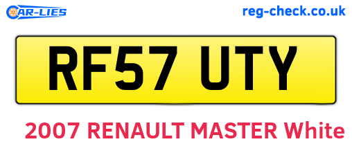 RF57UTY are the vehicle registration plates.