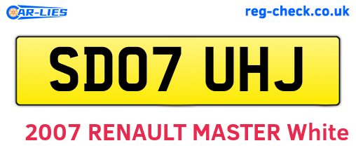 SD07UHJ are the vehicle registration plates.