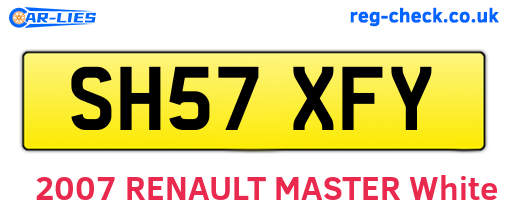 SH57XFY are the vehicle registration plates.