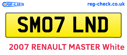 SM07LND are the vehicle registration plates.