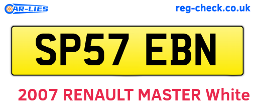 SP57EBN are the vehicle registration plates.