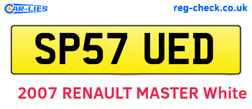 SP57UED are the vehicle registration plates.