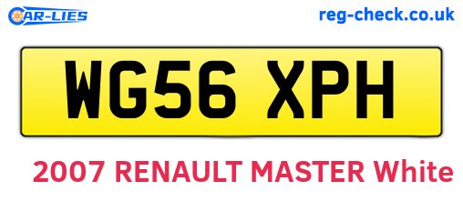 WG56XPH are the vehicle registration plates.