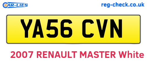 YA56CVN are the vehicle registration plates.