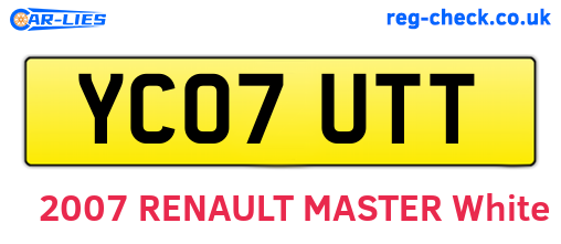 YC07UTT are the vehicle registration plates.