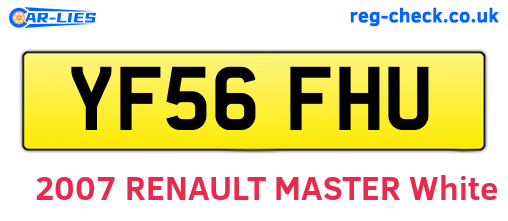 YF56FHU are the vehicle registration plates.