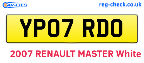 YP07RDO are the vehicle registration plates.