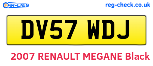 DV57WDJ are the vehicle registration plates.