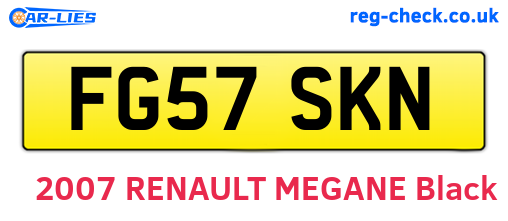 FG57SKN are the vehicle registration plates.