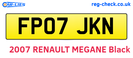 FP07JKN are the vehicle registration plates.