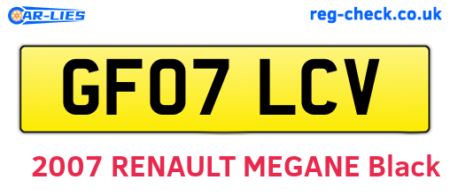 GF07LCV are the vehicle registration plates.