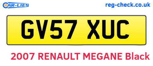 GV57XUC are the vehicle registration plates.