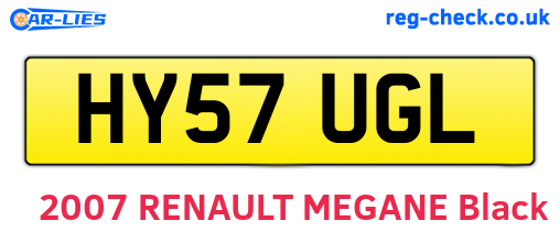 HY57UGL are the vehicle registration plates.