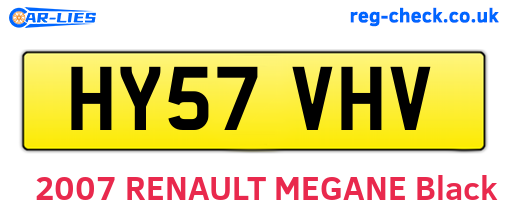 HY57VHV are the vehicle registration plates.