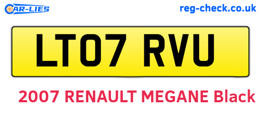 LT07RVU are the vehicle registration plates.