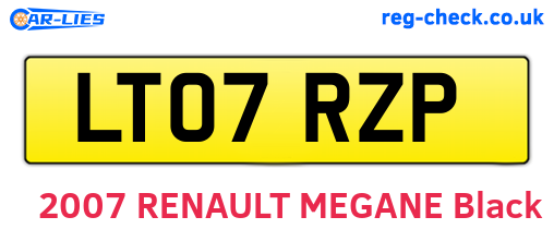 LT07RZP are the vehicle registration plates.