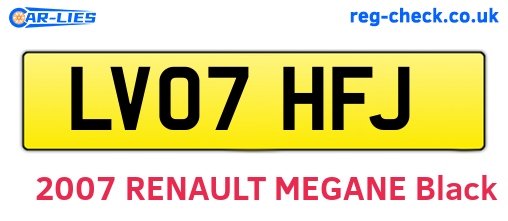 LV07HFJ are the vehicle registration plates.