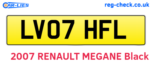 LV07HFL are the vehicle registration plates.