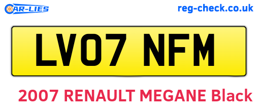 LV07NFM are the vehicle registration plates.