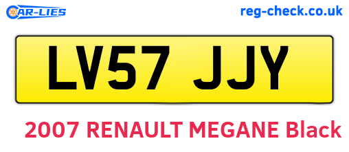 LV57JJY are the vehicle registration plates.
