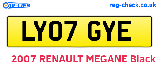 LY07GYE are the vehicle registration plates.