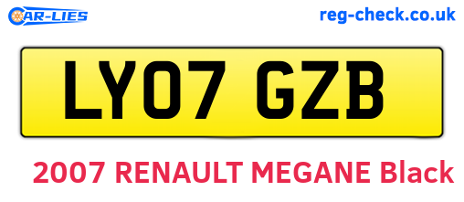 LY07GZB are the vehicle registration plates.