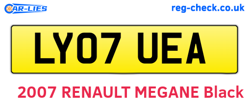 LY07UEA are the vehicle registration plates.