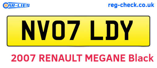 NV07LDY are the vehicle registration plates.