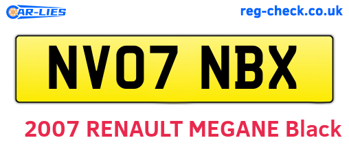 NV07NBX are the vehicle registration plates.