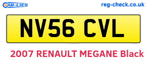 NV56CVL are the vehicle registration plates.