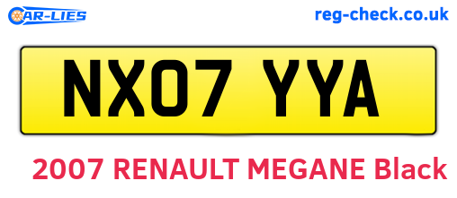 NX07YYA are the vehicle registration plates.