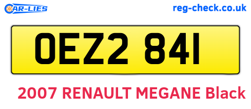 OEZ2841 are the vehicle registration plates.