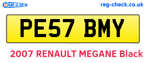 PE57BMY are the vehicle registration plates.